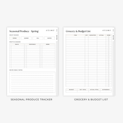Digital Weekly Meal Planner