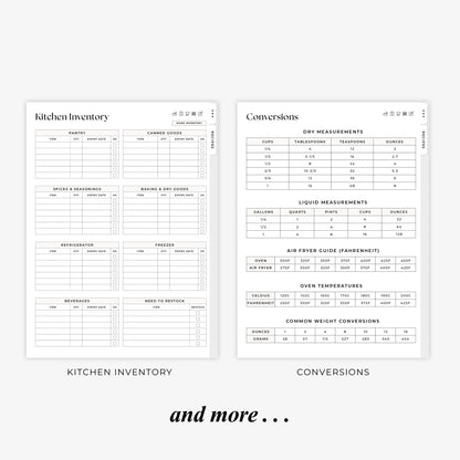 Digital Weekly Meal Planner