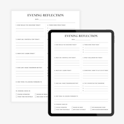 Evening Reflection Printable