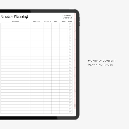 The Blogging Planner
