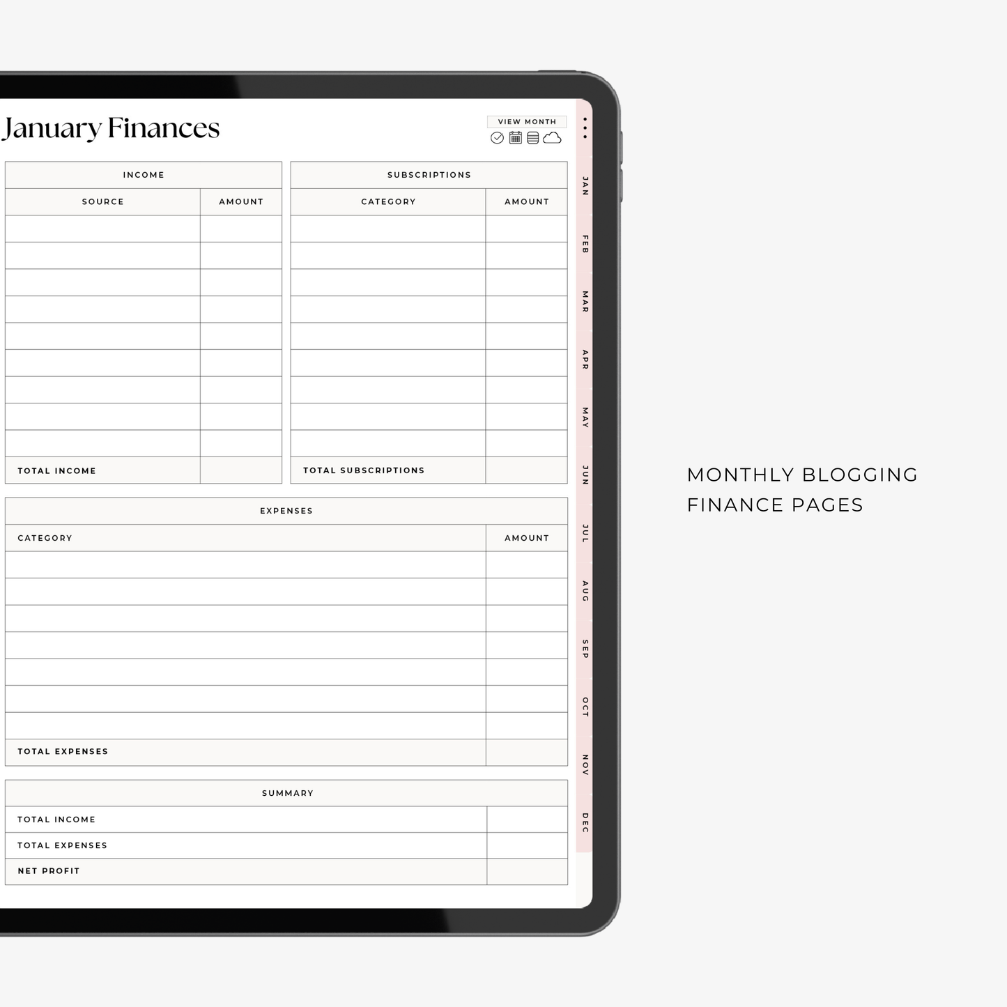 The Blogging Planner