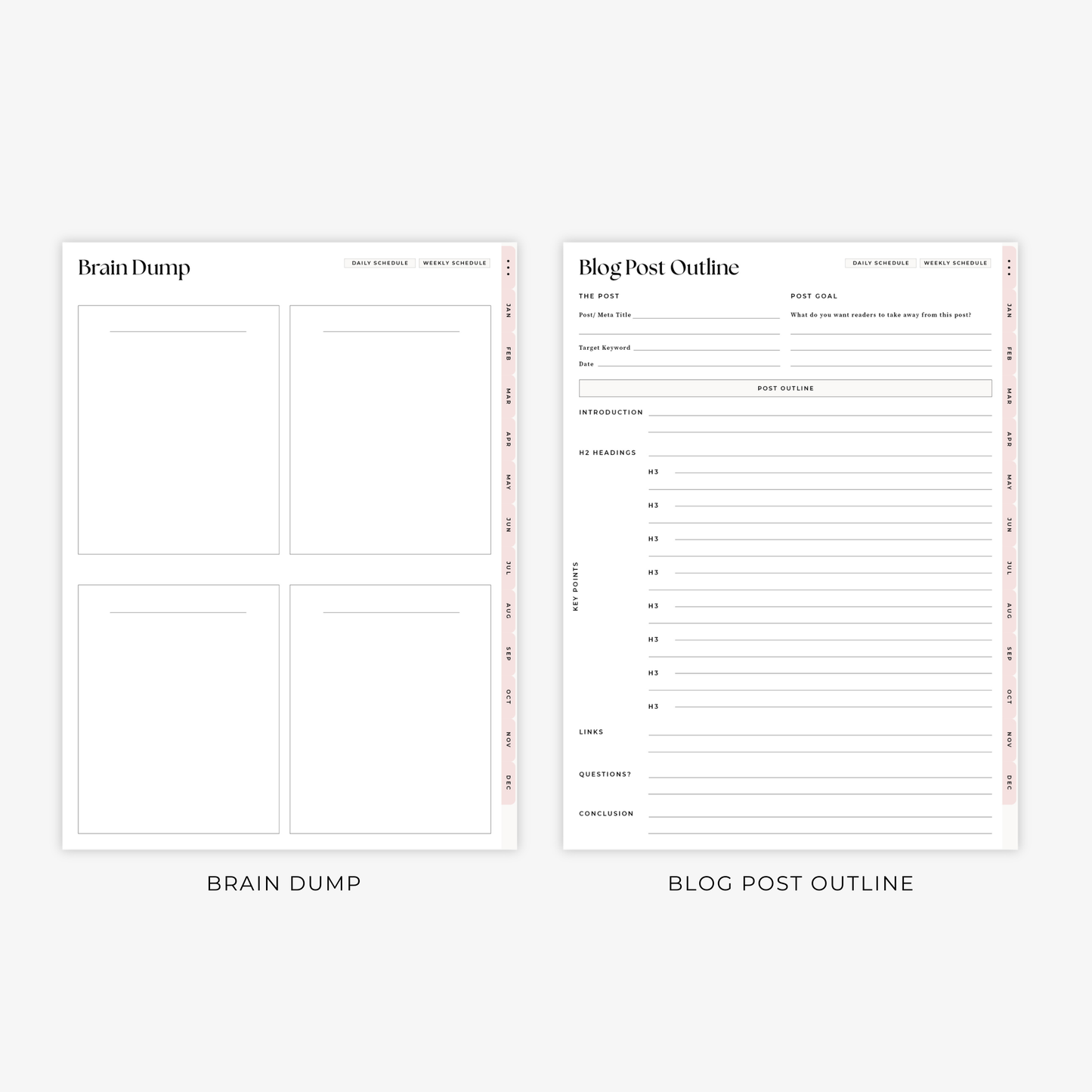 The Blogging Planner