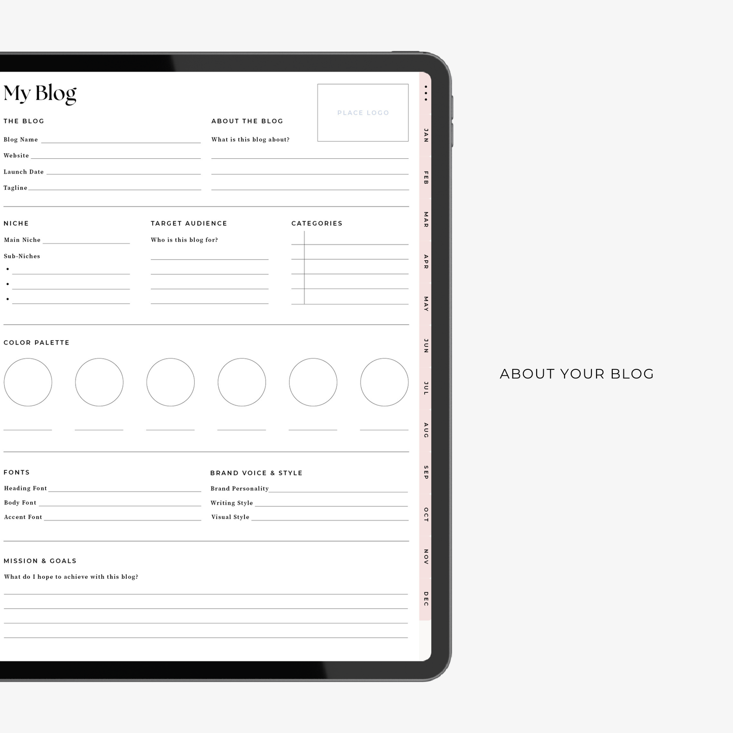 The Blogging Planner