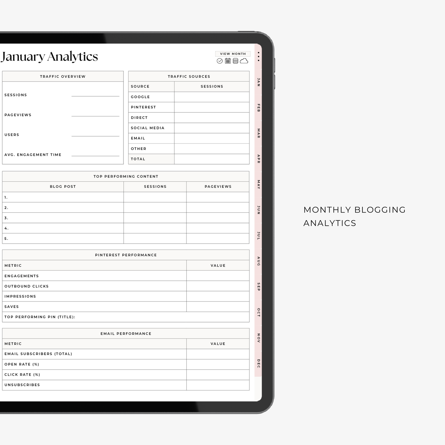 The Blogging Planner