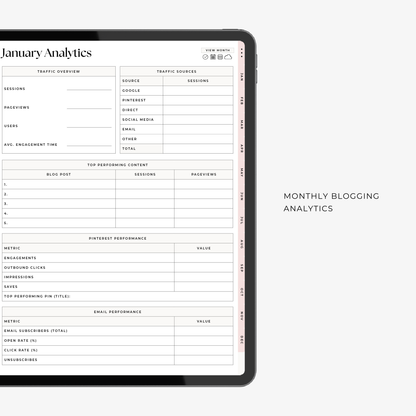 The Blogging Planner