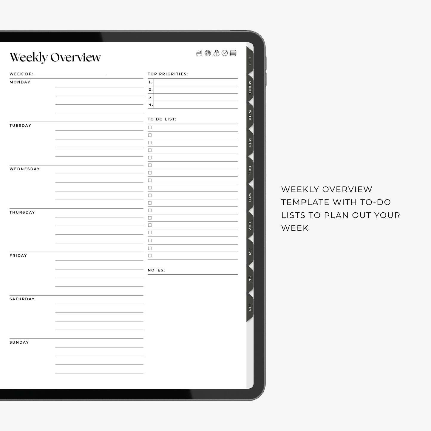 Weekly Dashboard Planner