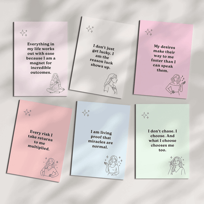 Lucky Girl Affirmation Cards