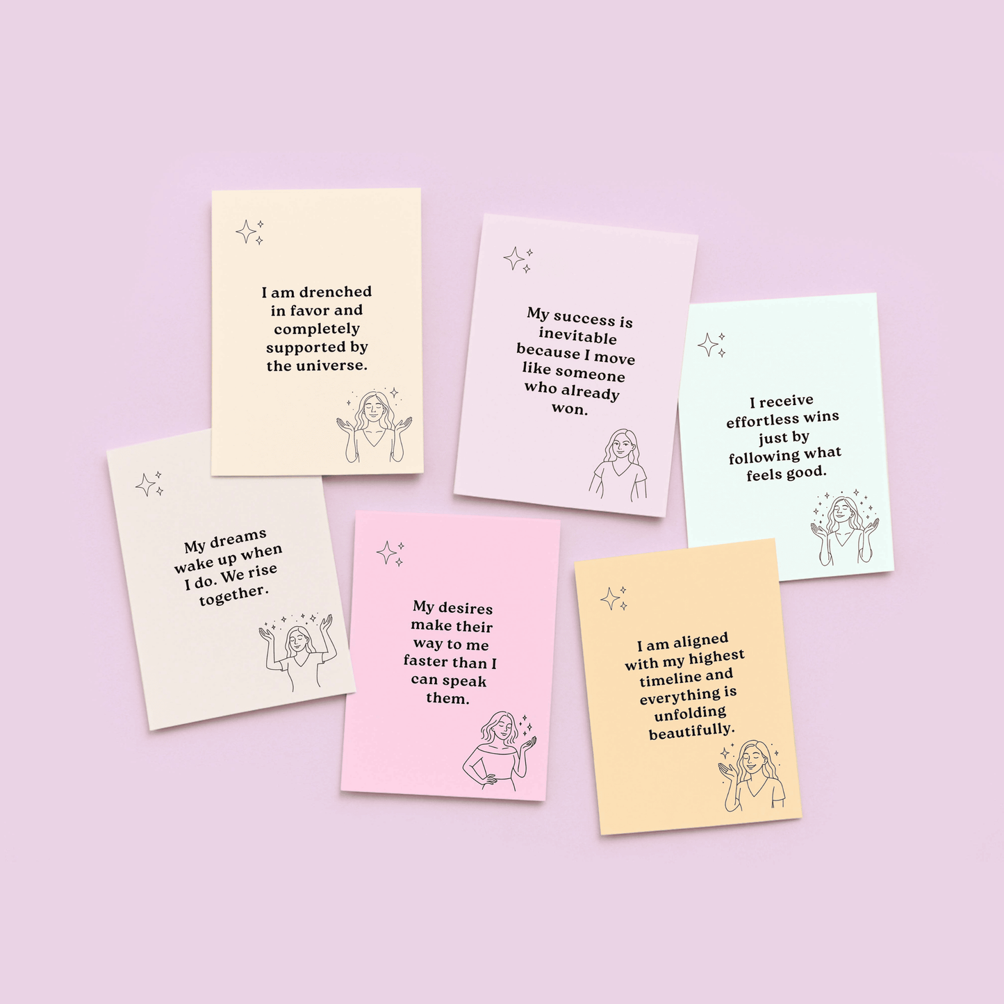 Lucky Girl Affirmation Cards