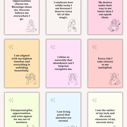 Lucky Girl Affirmation Cards