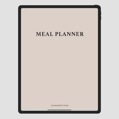 Digital Weekly Meal Planner