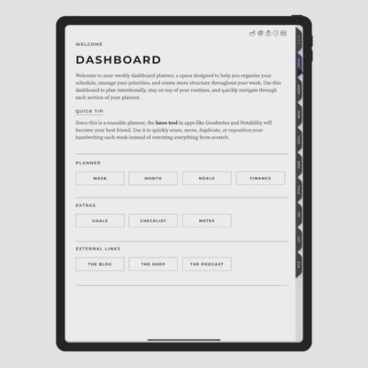 Weekly Dashboard Planner